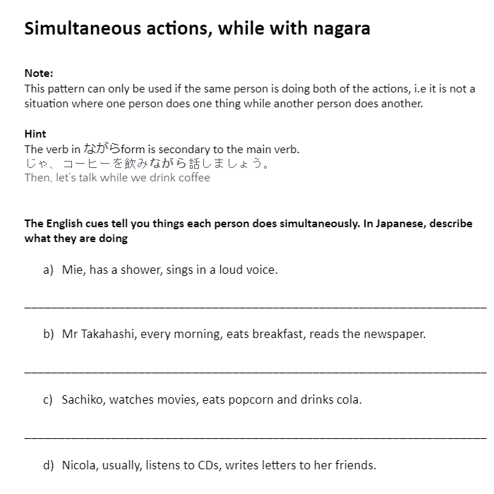 Grammar example